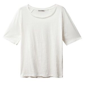 Acne Studios 100% linen Nairobi White T-Shirt